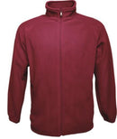 Kids Full Zip Polar Fleece Jacket - Maroon - sportscrazy.com.au
