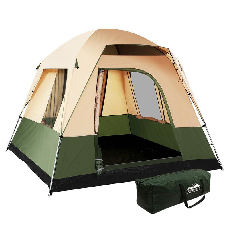 Weisshorn 4 Person Camping Tent - Green - sportscrazy.com.au