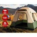 Weisshorn 4 Person Camping Tent - Green - sportscrazy.com.au