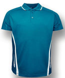 Elite Golf Polo - Cyan/White