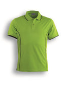 Mens Stitch Feature Essentials Polo - Lime/Navy