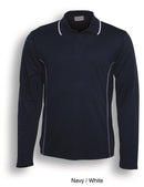 Adults Stitch Feature Essentials L/S Polo - Navy