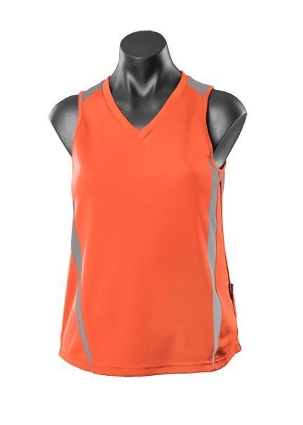 Eureka Ladies Training Singlet - Orange/Black - sportscrazy.com.au