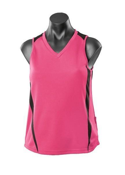 Eureka Ladies Training Singlet - Pink/Black - sportscrazy.com.au