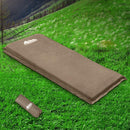 Weisshorn Single Self Inflating Mattress - Coffee - sportscrazy.com.au