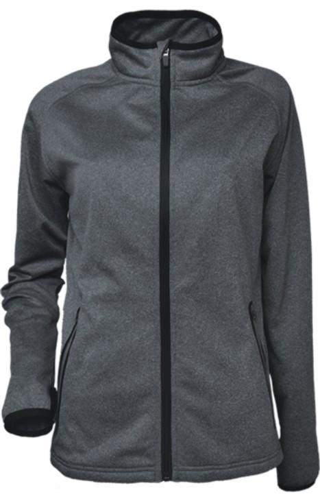 Ladies Fleece Zip Jacket - Marle/Black - sportscrazy.com.au
