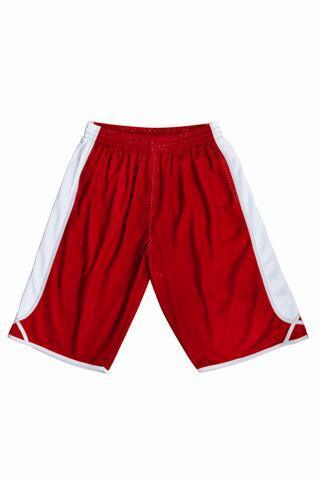 Kids Basketball Shorts - Red/White - sportscrazy.com.au