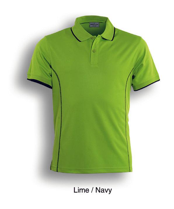 Ladies Essential Polo - Lime/Navy