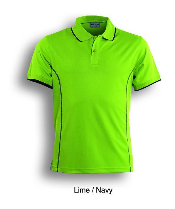 Essentials Golf S/S Polo - Lime/Navy - sportscrazy.com.au