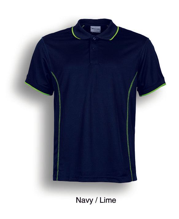 Ladies Essentials Polo - Navy/Lime
