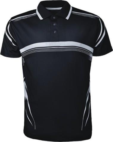 Sublimated Golf Polo - Black/White - sportscrazy.com.au
