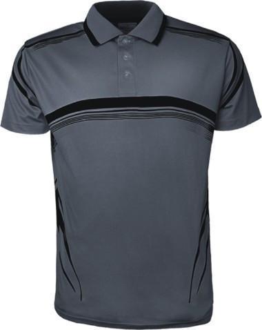 Sublimated Golf Polo - Grey/Black - sportscrazy.com.au