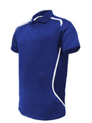 Sublimated Sports Golf Polo -Royal/White - sportscrazy.com.au