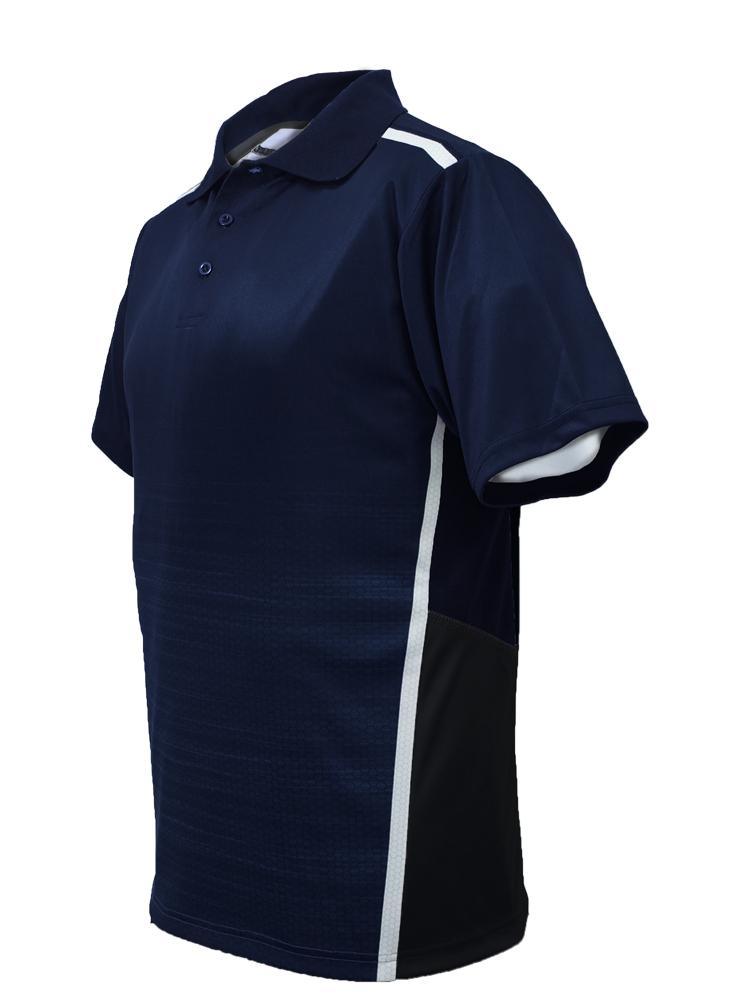 Sublimated Panel Golf Polo - Navy/Black - sportscrazy.com.au