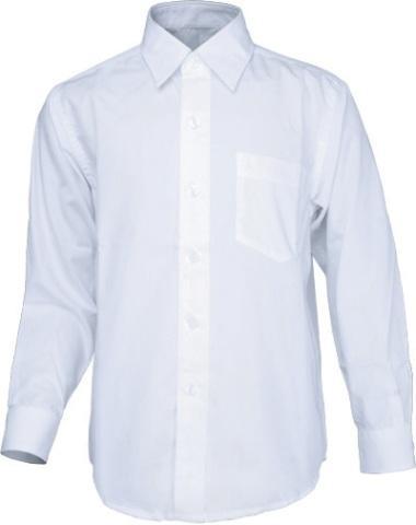 Boys Long Sleeve School Shirt - White
