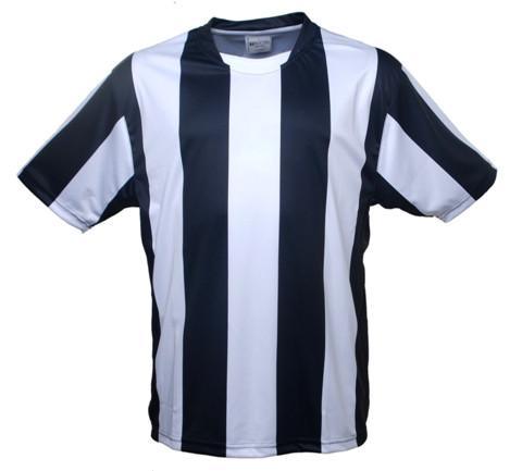 Kids Striped Football Jersey - Black/White - sportscrazy.com.au