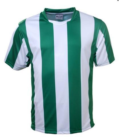 Kids Striped Football Jersey - Green/White - sportscrazy.com.au