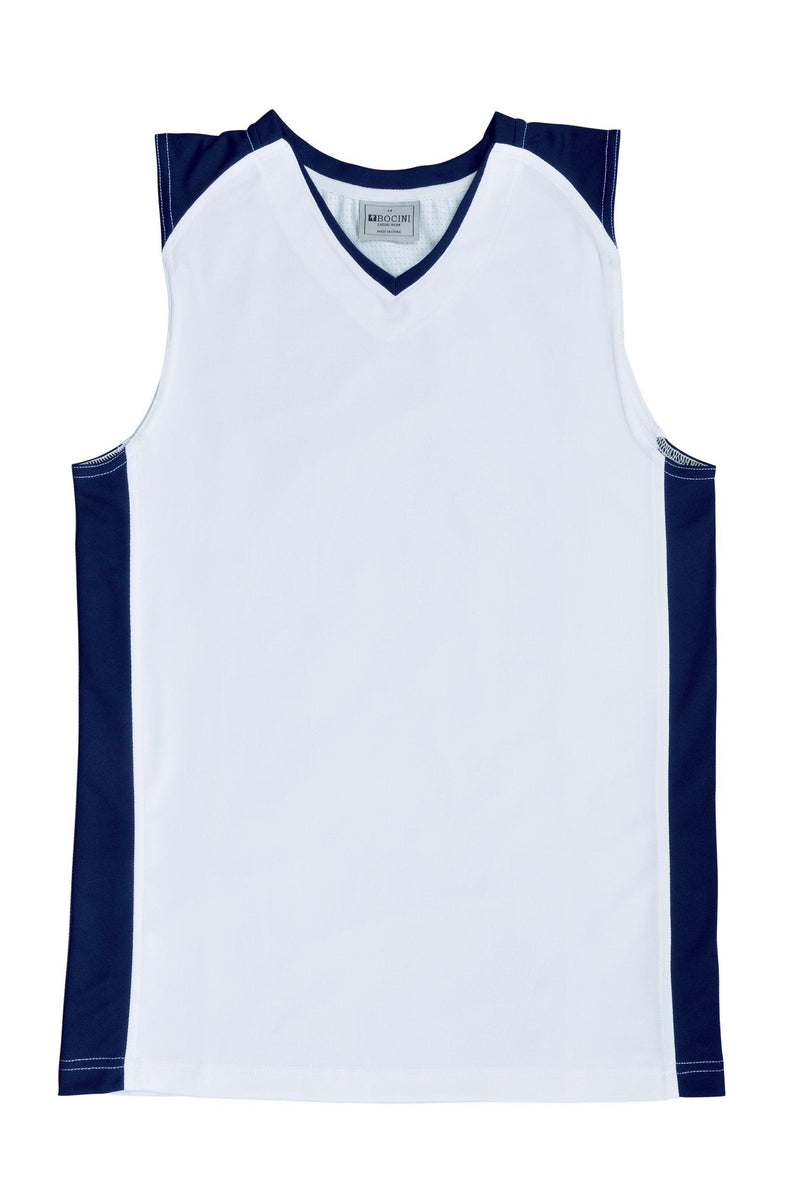 Basketball Singlet - White/Navy - sportscrazy.com.au