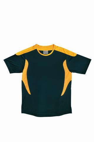Kids All Sports Football Jersey - Bottle Green/Gold - sportscrazy.com.au