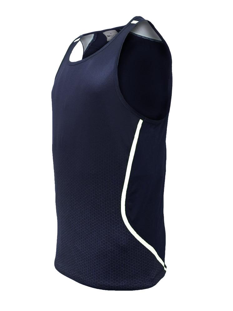 Mens Sports Sublimated Singlet - Navy/White