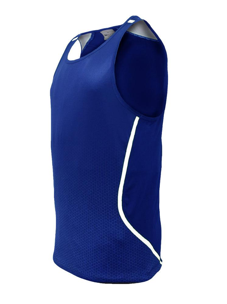 Mens Sports Sublimated Singlet - Royal/White