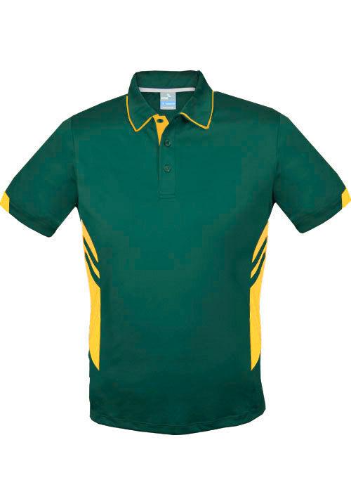 Tasman Polo Shirt - Bottle Green/Gold