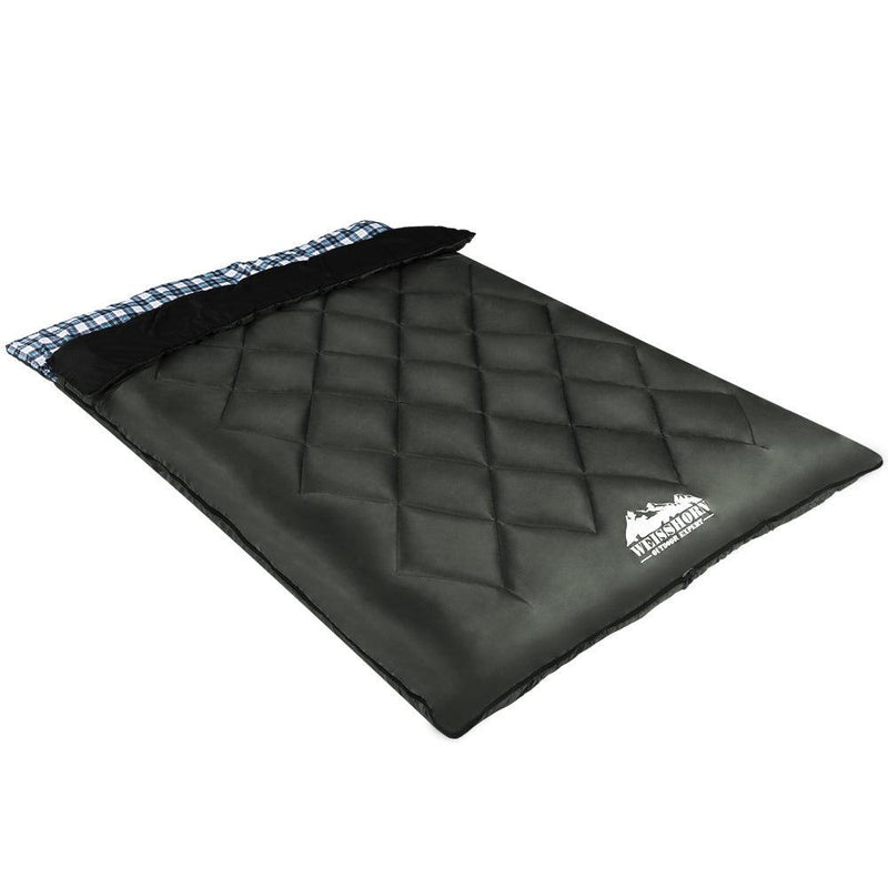 Weisshorn Double Sleeping Bag - Grey - sportscrazy.com.au