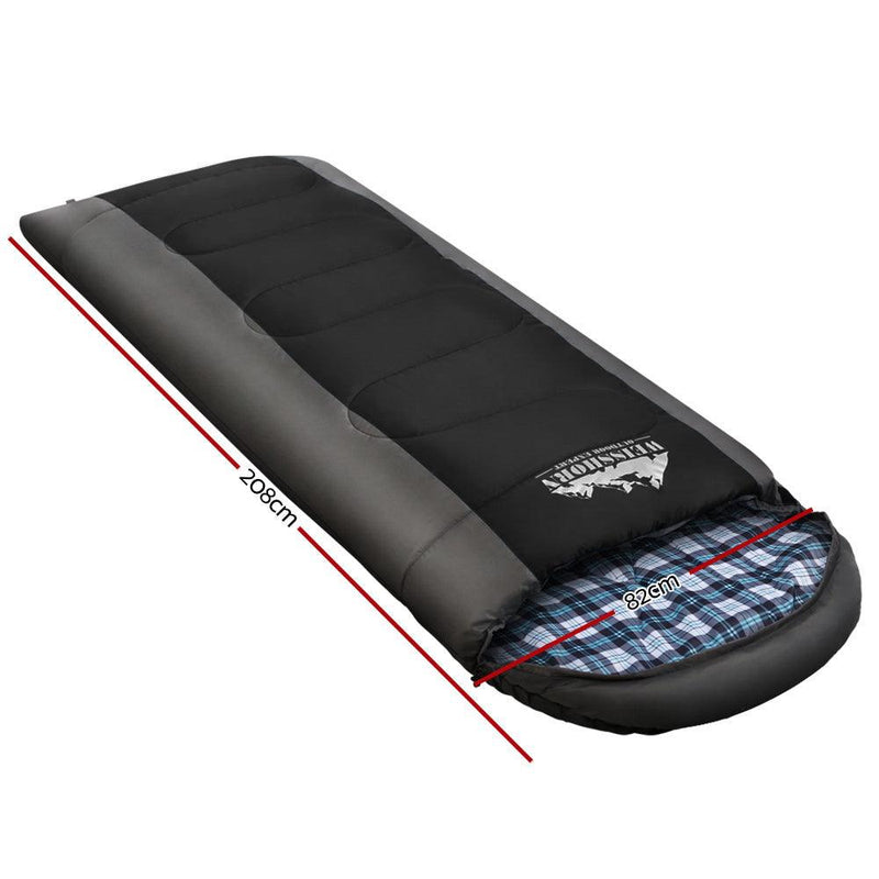 Weisshorn Sleeping Bag Single - Grey - sportscrazy.com.au