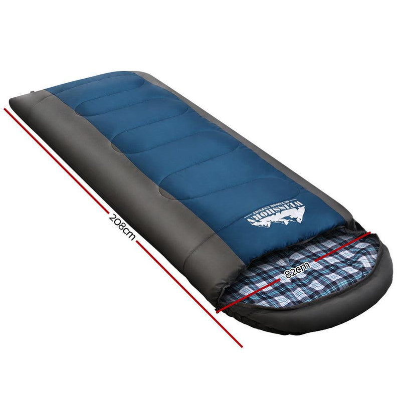 Weisshorn Sleeping Bag Single - Navy - sportscrazy.com.au