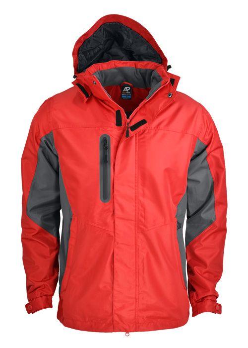 Mens Sheffield Waterproof Jacket - Red/Grey