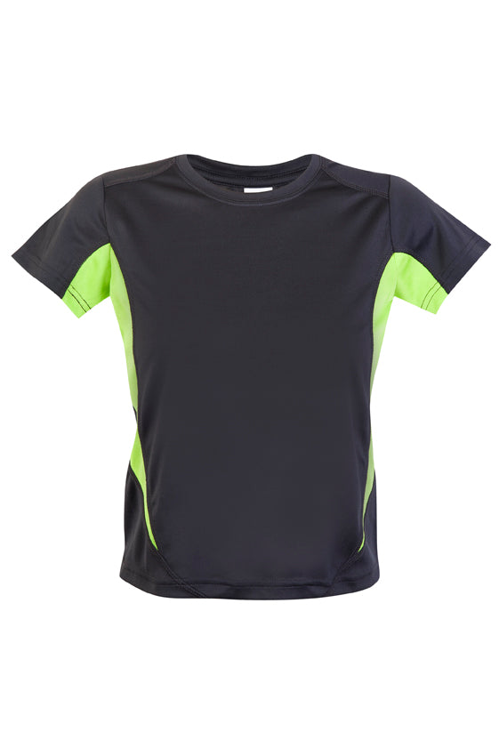 Kids Accelerator Training T-Shirt - Charcoal/Lime