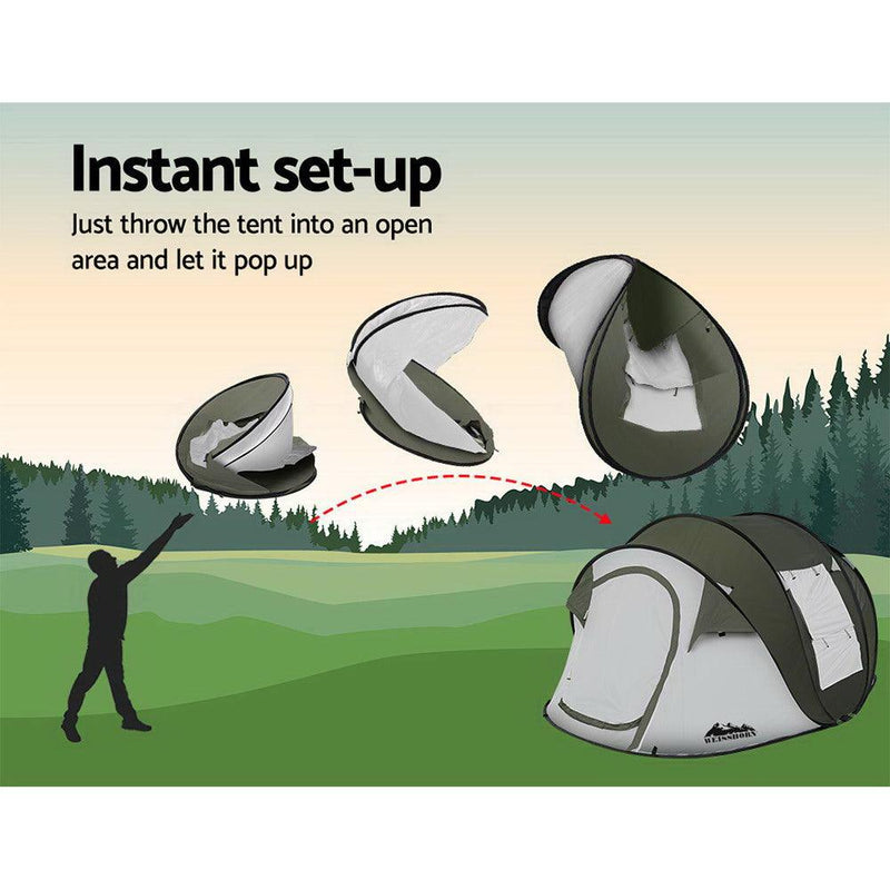 Weisshorn Instant Up Camping Tent 4-5 Person - sportscrazy.com.au