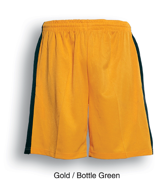Adults Panel Soccer Shorts - Gold/Green