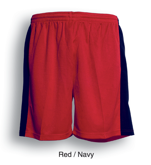 Adults Panel Soccer Shorts - Red/Navy - sportscrazy.com.au