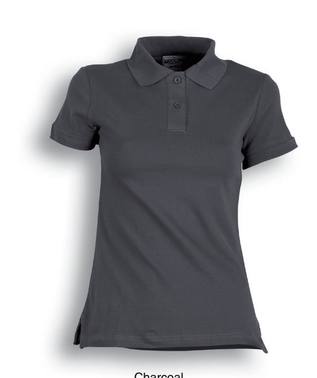 Ladies Casual Fitted Polo - Charcoal