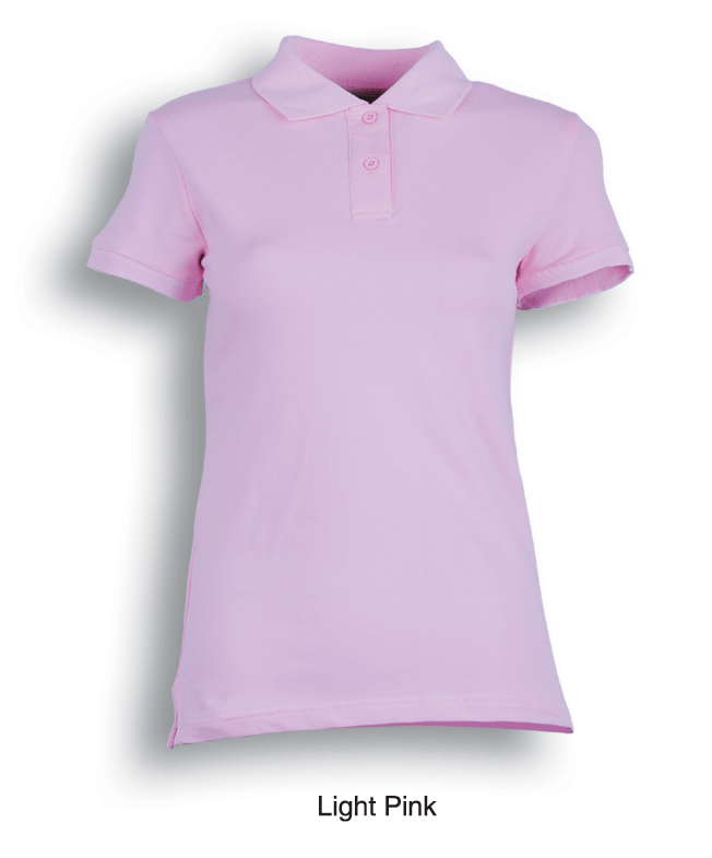 Ladies Casual Fitted Polo - Light Pink