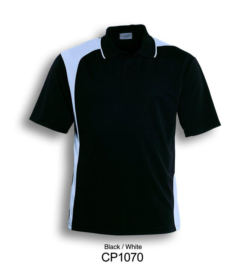 Asymmetrical Golf Polo - Black/White - sportscrazy.com.au