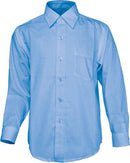 Boys Long Sleeve School Shirt - Blue