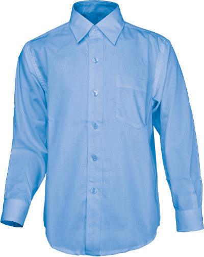 Boys Long Sleeve School Shirt - Blue