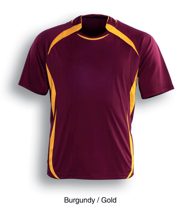 Adult Sports Soccer Jersey Burgundy Gold