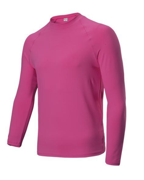 Mens Long Sleeve Rash Shirt - Pink - sportscrazy.com.au