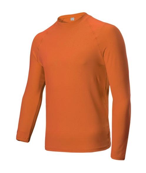 Mens Long Sleeve Rash Shirt - Orange - sportscrazy.com.au
