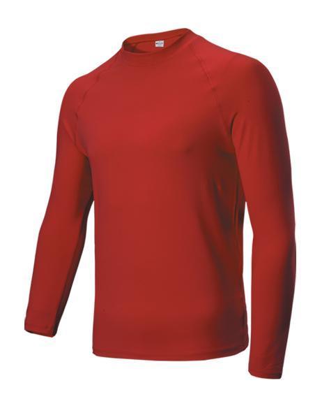 Mens Long Sleeve Rash Shirt - Red - sportscrazy.com.au