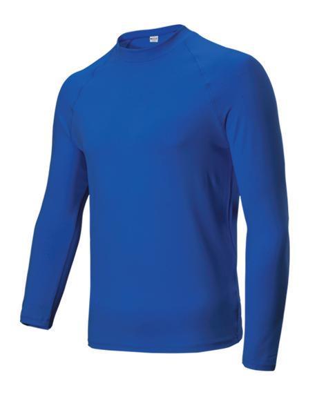 Mens Long Sleeve Rash Shirt - Royal - sportscrazy.com.au