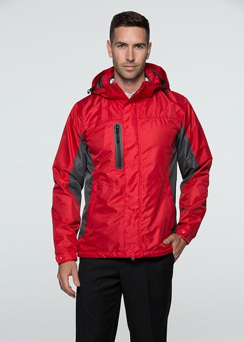 Mens Sheffield Waterproof Jacket - Red/Grey