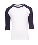 Kids 3/4 Raglan Sleeve T-Shirt - White/Navy