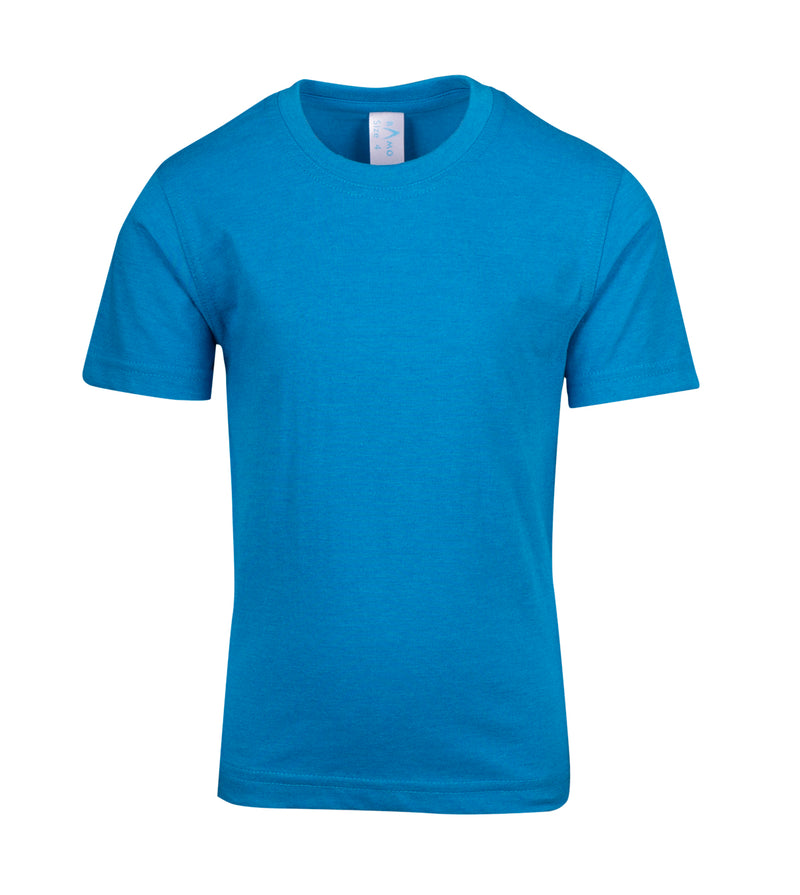 Kids Marl Crew Neck T-Shirt - Azure