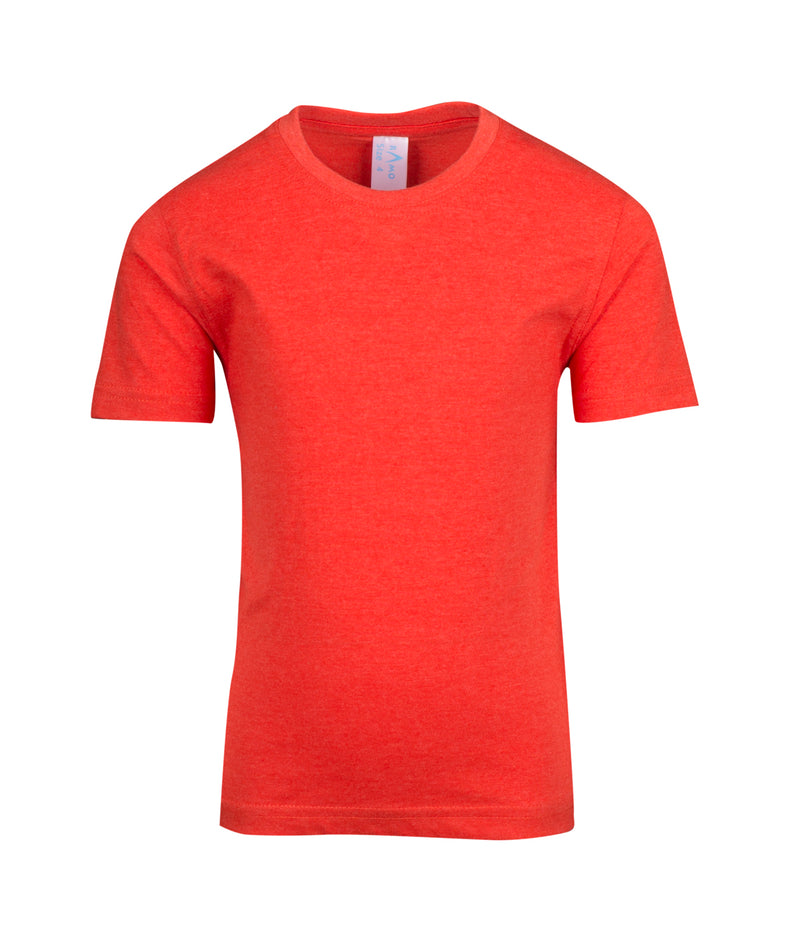 Kids Marle Crew Neck T-Shirt - Coral Red