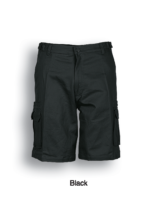 Mens Cargo Work Shorts - Black